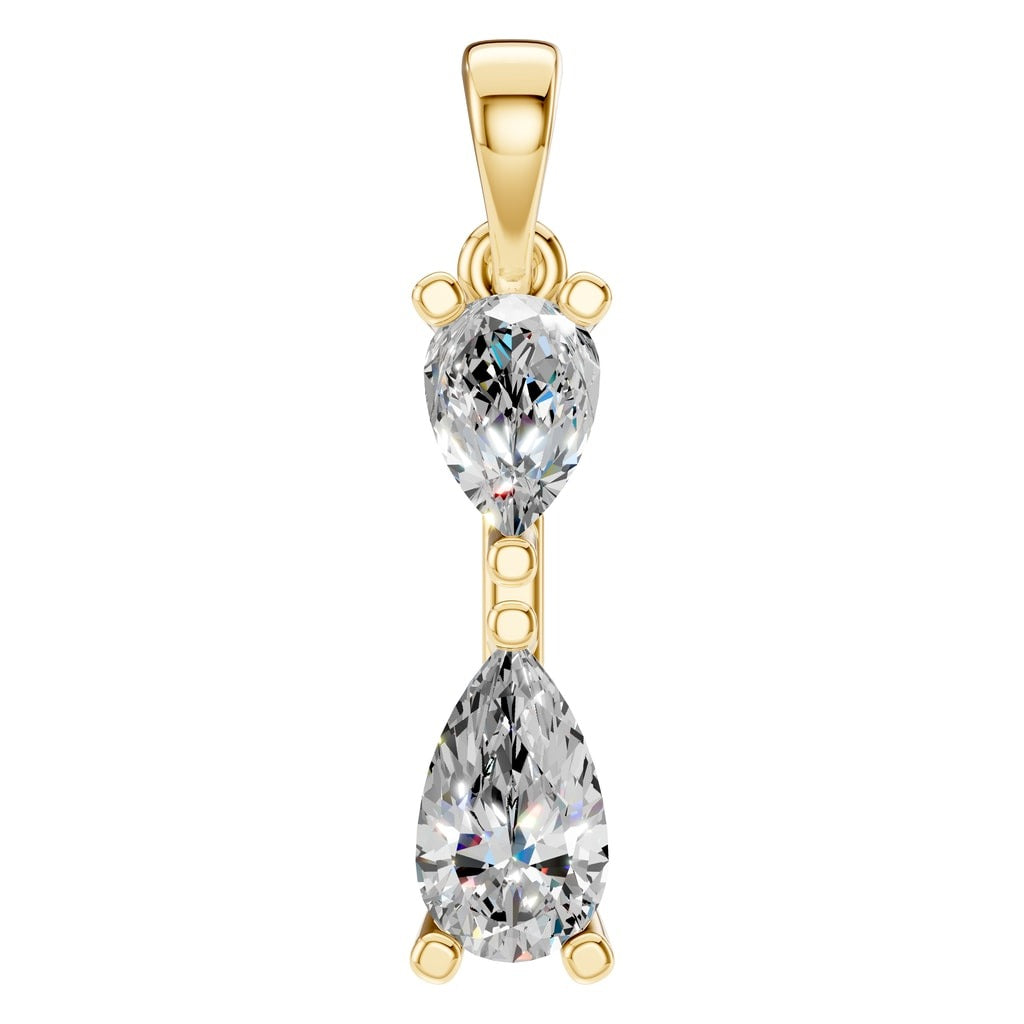PE-3022 Yellow Gold Pendant SET - Main View