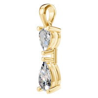 PE-3022 Yellow Gold Pendant SET - Angle View