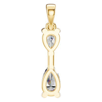 PE-3022 Yellow Gold Pendant SET - Back View