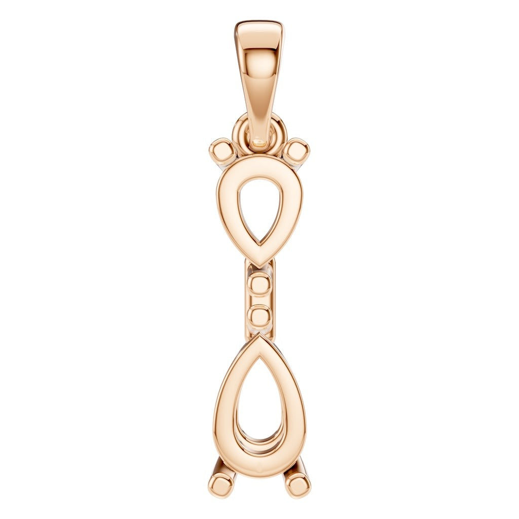 PE-3022 Rose Gold Pendant UNSET - Main View