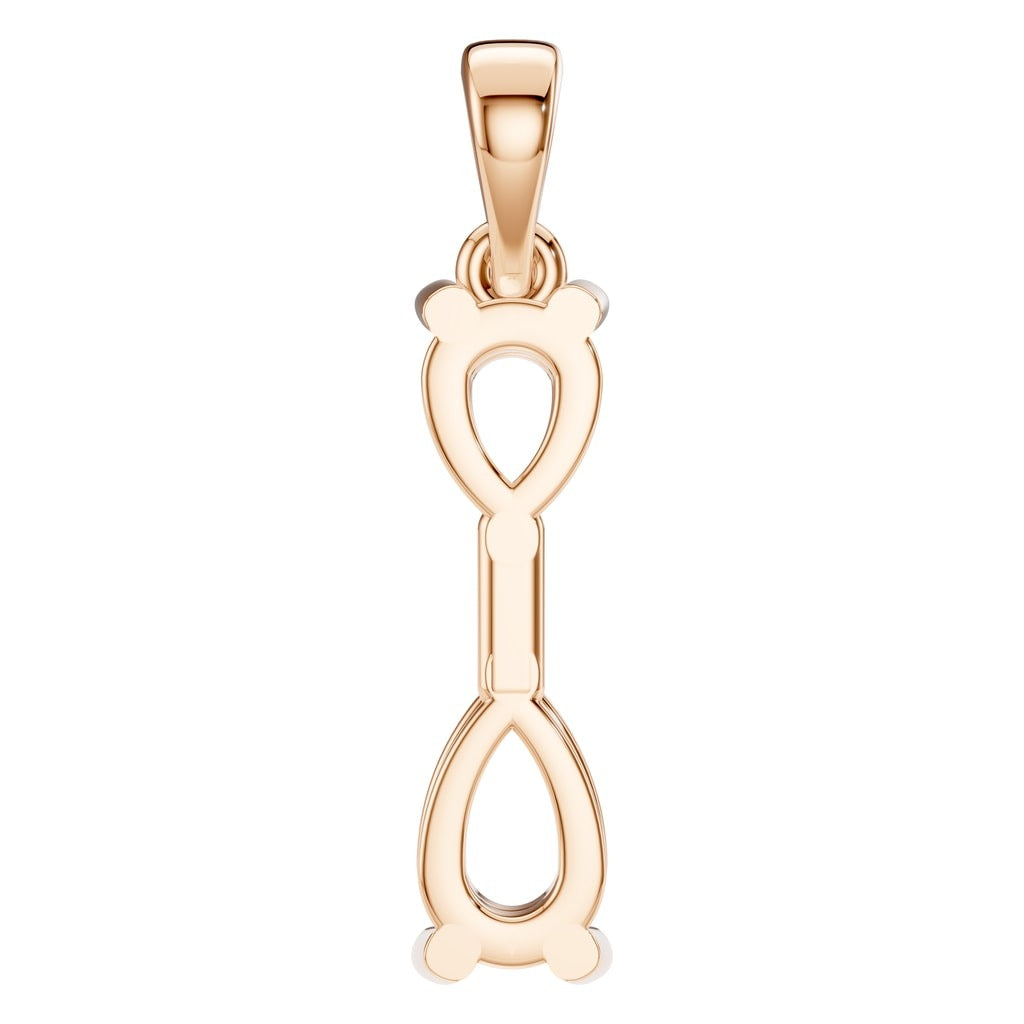 PE-3022 Rose Gold Pendant UNSET - Back View