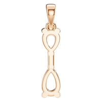 PE-3022 Rose Gold Pendant UNSET - Back View