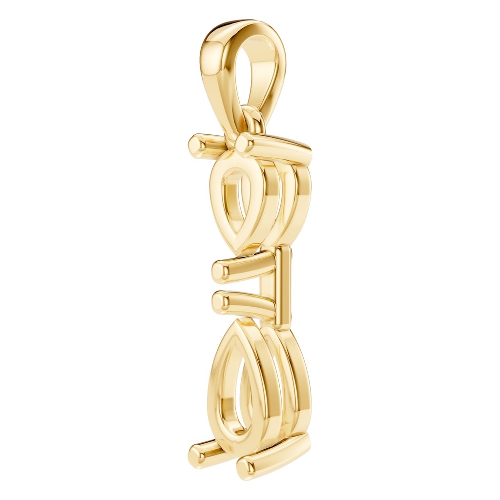 PE-3022 Yellow Gold Pendant UNSET - Angle View