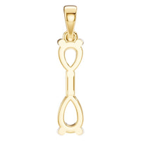 PE-3022 Yellow Gold Pendant UNSET - Back View