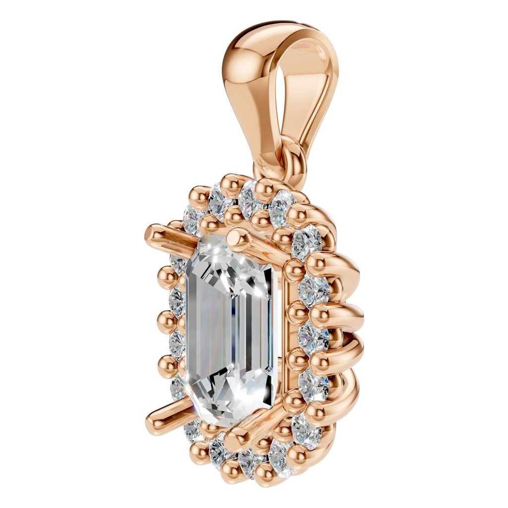 PE-3078 Rose Gold Pendant SET - ANGLE