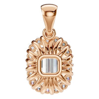 PE-3078 Rose Gold Pendant SET - BACK