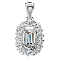 PE-3078 White Gold Pendant SET - Main View