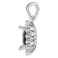 PE-3078 White Gold Pendant SET - Side View