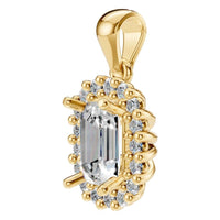 PE-3078 Yellow Gold Pendant SET - ANGLE