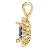 PE-3078 Yellow Gold Pendant SET - Side View