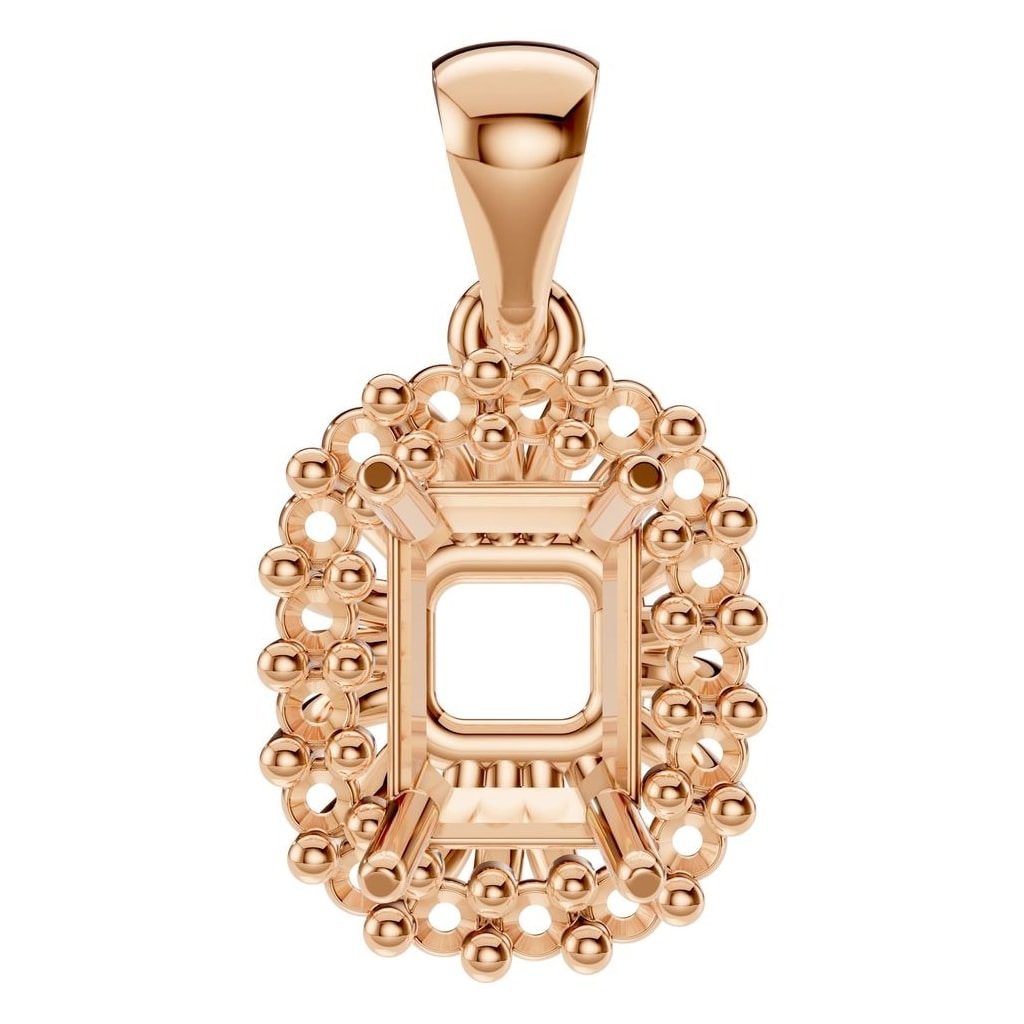 PE-3078 Rose Gold Pendant UNSET - Main View