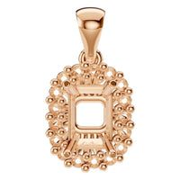 PE-3078 Rose Gold Pendant UNSET - Main View