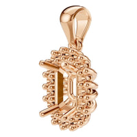 PE-3078 Rose Gold Pendant UNSET - ANGLE
