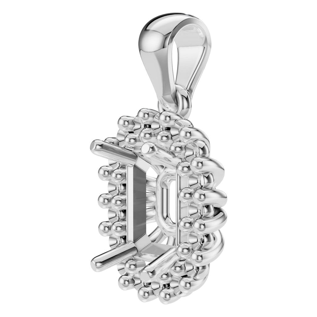 PE-3078 White Gold Pendant UNSET - ANGLE