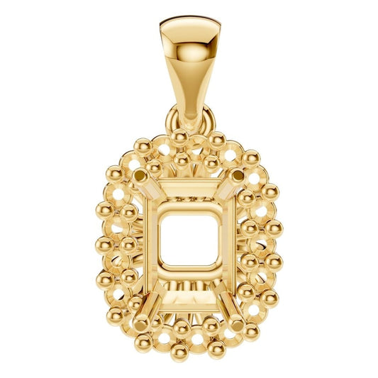 PE-3078 Yellow Gold Pendant UNSET - Main View