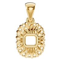 PE-3078 Yellow Gold Pendant UNSET - BACK