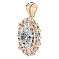 PE-3656 Rose Gold Pendant SET - Angle View