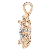 PE-3656 Rose Gold Pendant SET - Side View