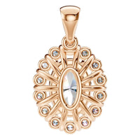 PE-3656 Rose Gold Pendant SET - Back View