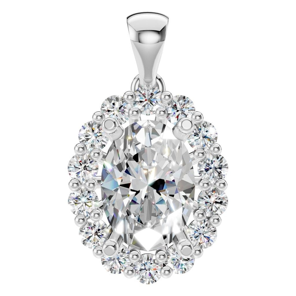 PE-3656 White Gold Pendant SET - Main View