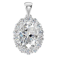 PE-3656 White Gold Pendant SET - Main View