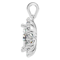 PE-3656 White Gold Pendant SET - Side View