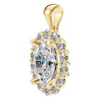 PE-3656 Yellow Gold Pendant SET - Angle View