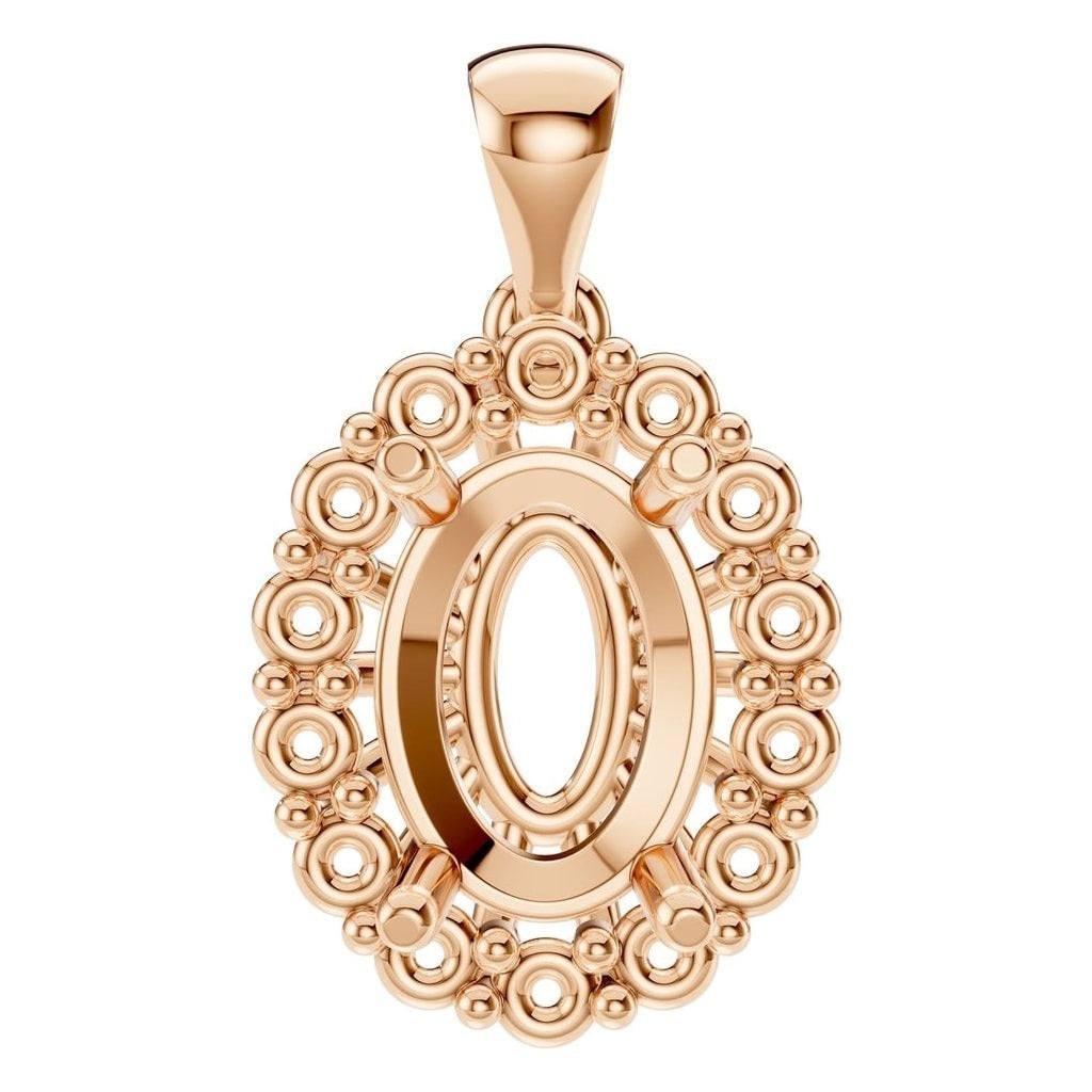 PE-3656 Rose Gold Pendant UNSET - Main View