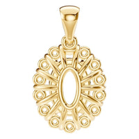 PE-3656 Yellow Gold Pendant UNSET - Back View