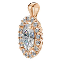 PE-3656 Rose Gold Pendant SET - ANGLE