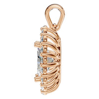 PE-3656 Rose Gold Pendant SET - Side View