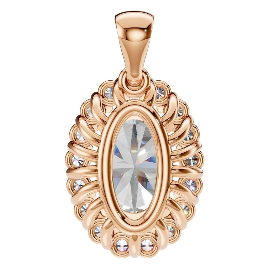 PE-3656 Rose Gold Pendant SET - BACK