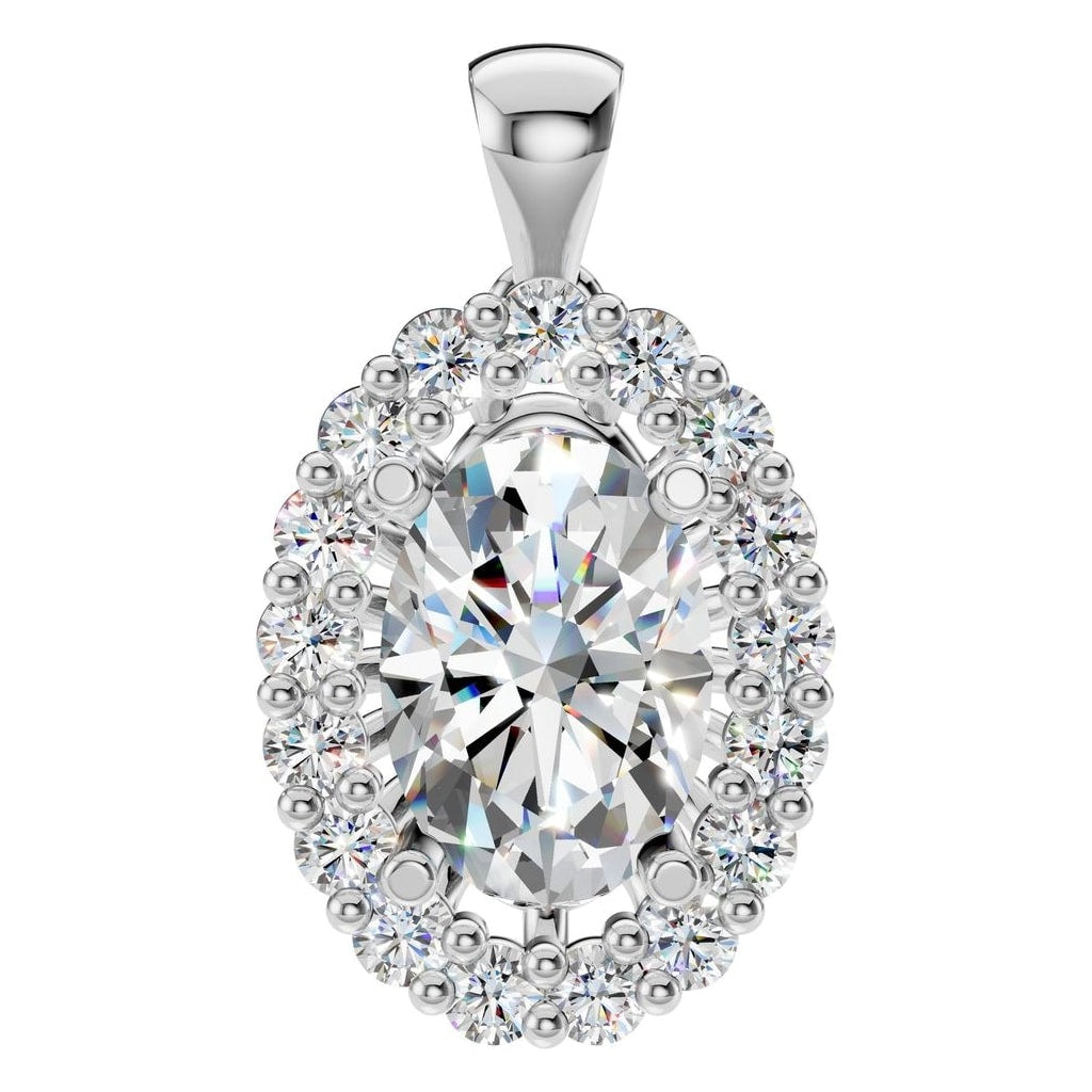 PE-3656 White Gold Pendant SET - Main View