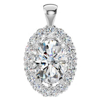 PE-3656 White Gold Pendant SET - Main View