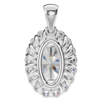 PE-3656 White Gold Pendant SET - BACK