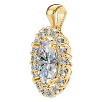 PE-3656 Yellow Gold Pendant SET - ANGLE