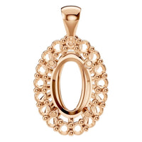 PE-3656 Rose Gold Pendant UNSET - Main View