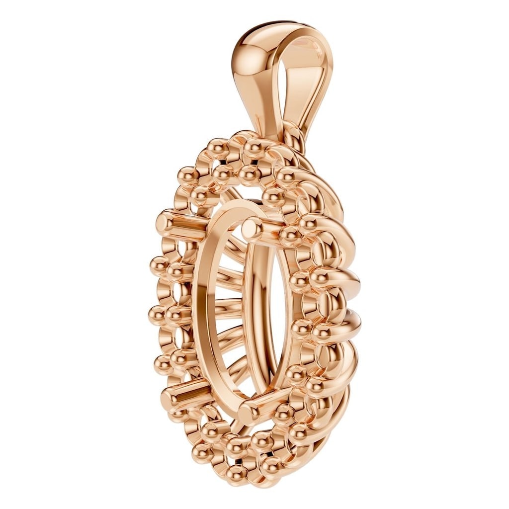 PE-3656 Rose Gold Pendant UNSET - ANGLE