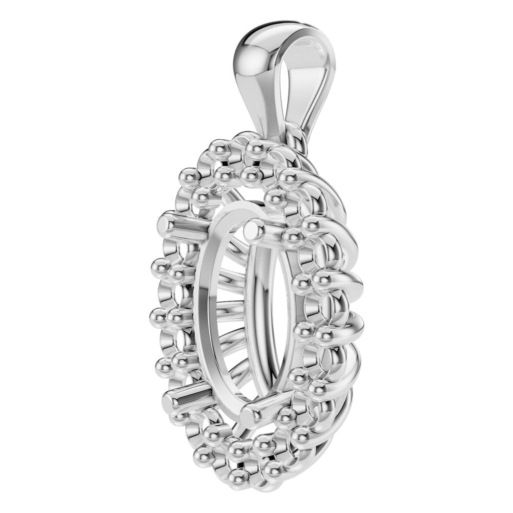 PE-3656 White Gold Pendant UNSET - ANGLE