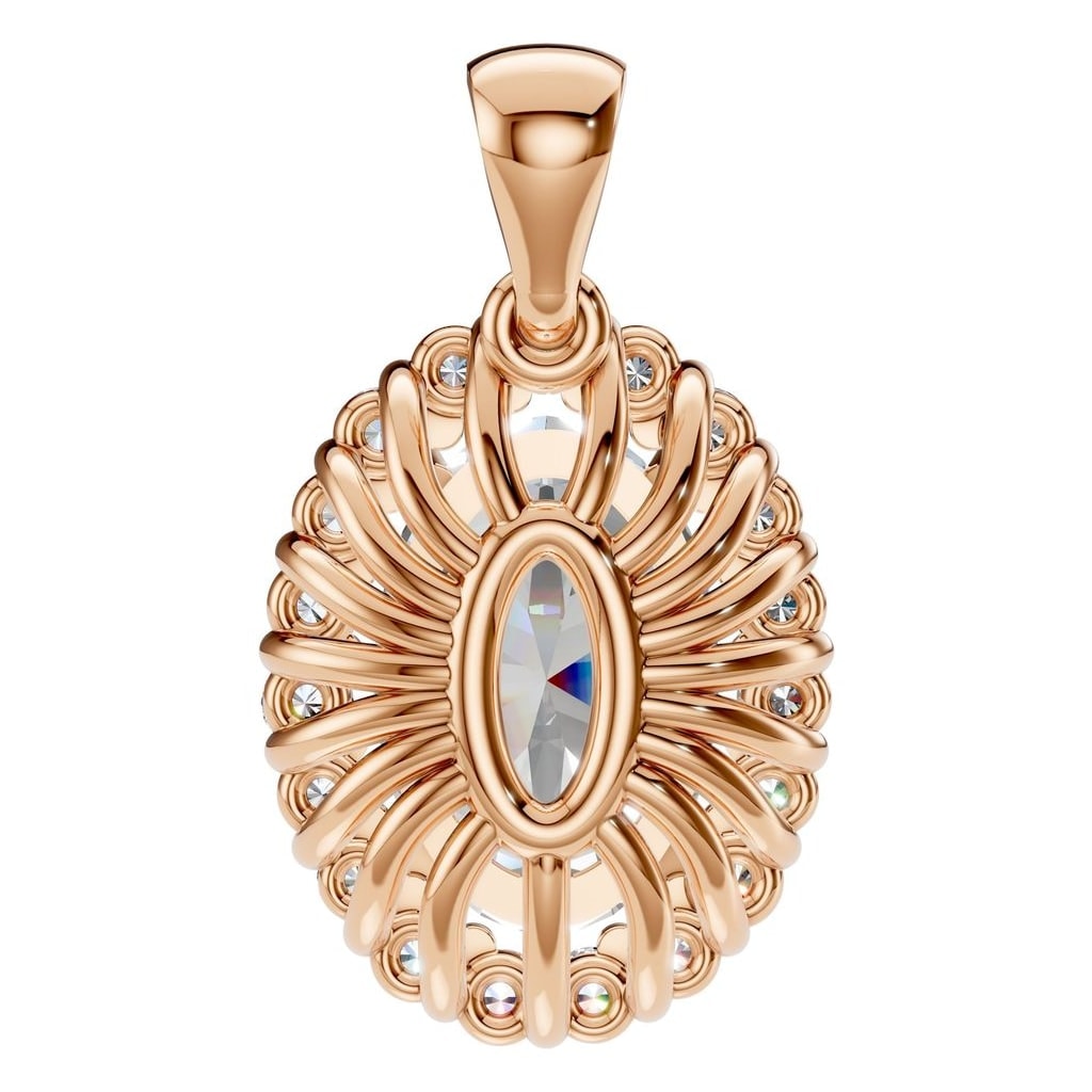 PE-3656 Rose Gold Pendant SET - BACK