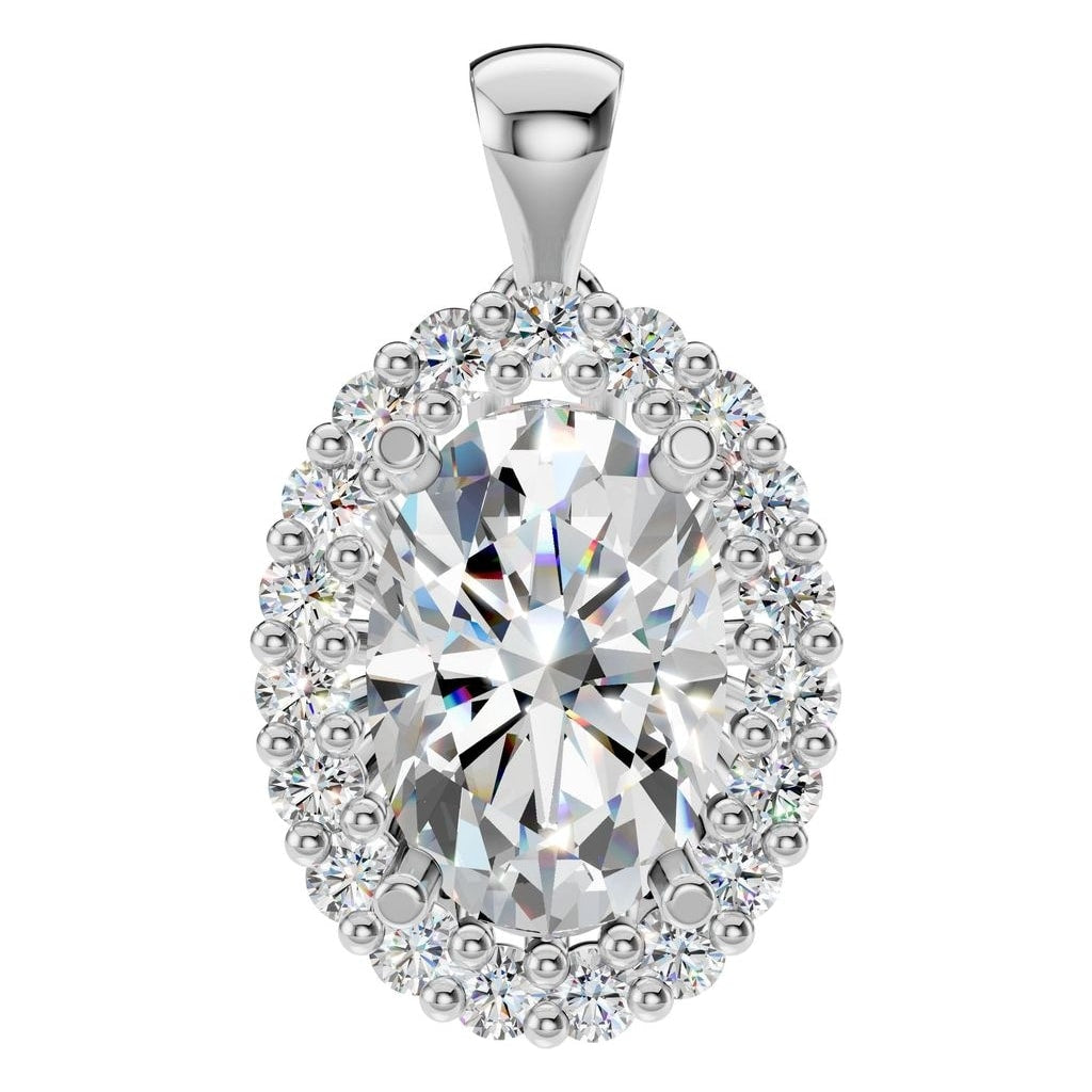 PE-3656 White Gold Pendant SET - Main View