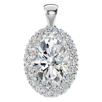 PE-3656 White Gold Pendant SET - Main View