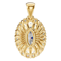 PE-3656 Yellow Gold Pendant SET - BACK