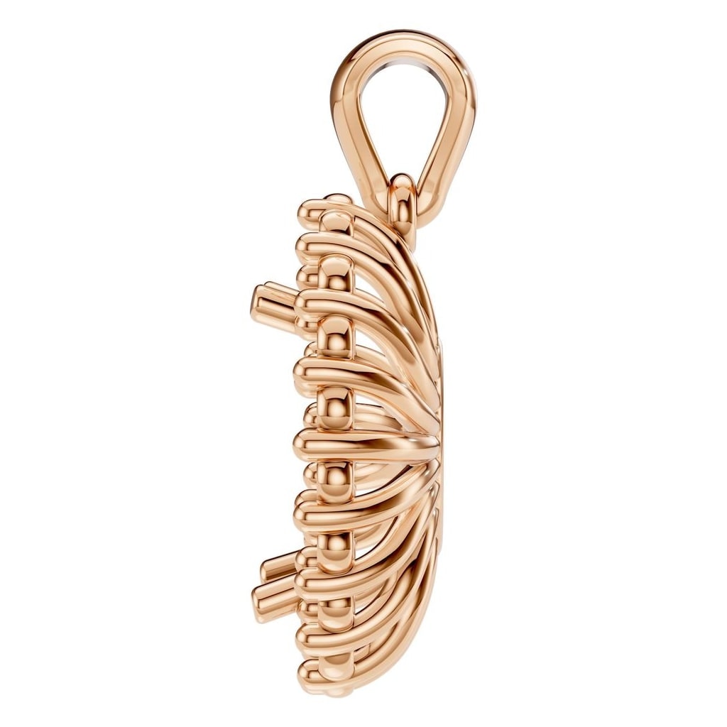 PE-3656 Rose Gold Pendant UNSET - Side View