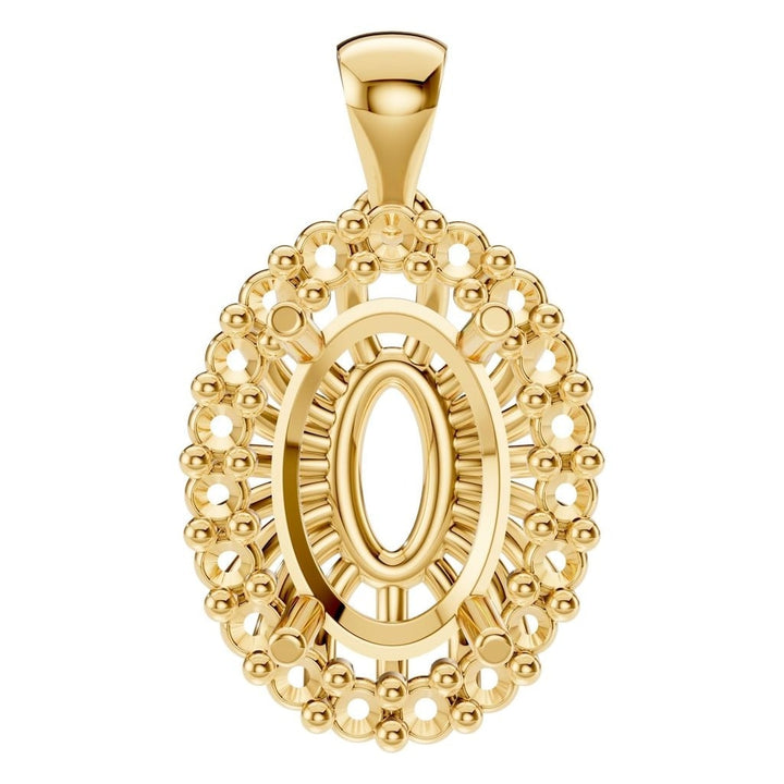 Halo Pendant Mounting - Oval 9x6mm