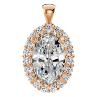 PE-3656 Rose Gold Pendant SET - Main View