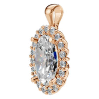 PE-3656 Rose Gold Pendant SET - ANGLE
