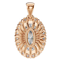 PE-3656 Rose Gold Pendant SET - BACK