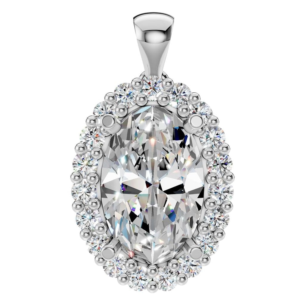 PE-3656 White Gold Pendant SET - Main View