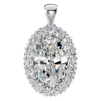 PE-3656 White Gold Pendant SET - Main View